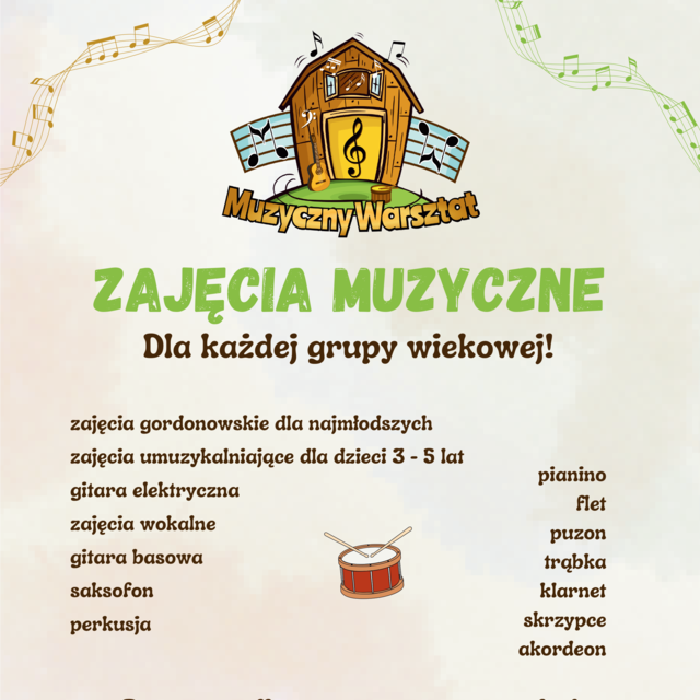 Zajęcia Muzyczne w Muzycznym Warsztacie